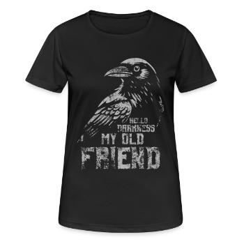 Rabe - Bonjour les ténèbres mon vieil ami - T-shirt respirant Femme - noir - Devant - AI Model Female 172 light (172cm)