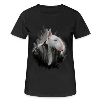 bullterrier - Frauen T-Shirt atmungsaktiv - Schwarz - Vorne - AI Model Female 172 light (172cm)