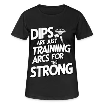 Training Arc - Frauen T-Shirt atmungsaktiv - Schwarz - Vorne - AI Model Female 172 light (172cm)