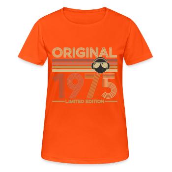 1975 - Women's Breathable T-Shirt - neon orange - Front - AI Model Female 172 dark (172cm)