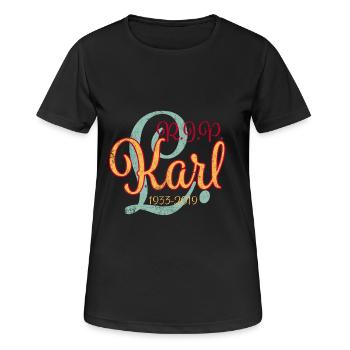rip karl l. R.I.P. - Frauen T-Shirt atmungsaktiv - Schwarz - Vorne - AI Model Female 172 light (172cm)