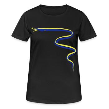 Fisch, Nasen-Muräne - Frauen T-Shirt atmungsaktiv - Schwarz - Vorne - AI Model Female 172 light (172cm)