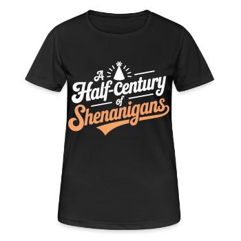demi-siècle manigances chapeau de fête anniversaire - T-shirt respirant Femme - noir - Devant - AI Model Female 172 light (172cm)