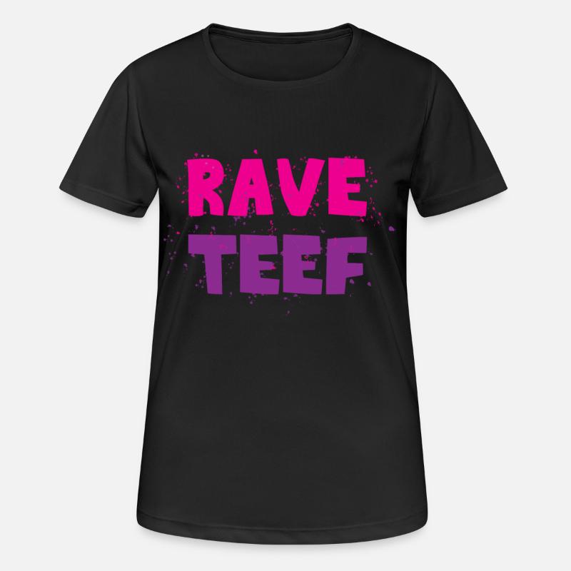 Rave teef - Women's Breathable T-Shirt - black