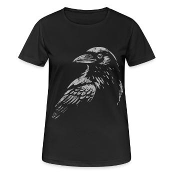 Rabe - Bonjour les ténèbres mon vieil ami - T-shirt respirant Femme - noir - Devant - AI Model Female 172 light (172cm)