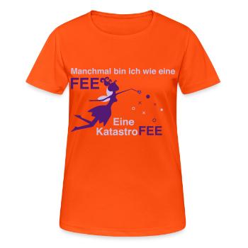 sarkasmus Fee design geschenkidee cooles spruch - Frauen T-Shirt atmungsaktiv - Neonorange - Vorne - AI Model Female 172 dark (172cm)
