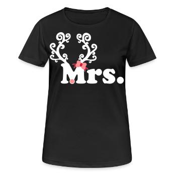 Mme Noël - T-shirt respirant Femme - noir - Devant - AI Model Female 172 light (172cm)