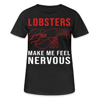 Homard Fruits de mer Homard Homard Épineux - T-shirt respirant Femme - noir - Devant - AI Model Female 172 light (172cm)