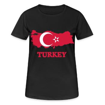 Turquie - T-shirt respirant Femme - noir - Devant - AI Model Female 172 light (172cm)