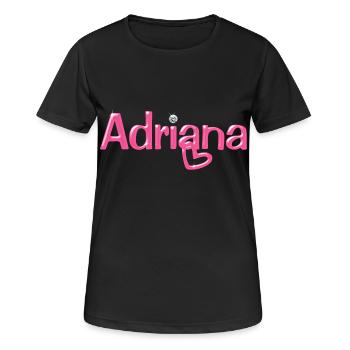 Adriana Name Balloon Police - T-shirt respirant Femme - noir - Devant - AI Model Female 172 light (172cm)