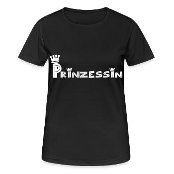 Prinzessin - Frauen T-Shirt atmungsaktiv - Schwarz - Vorne - AI Model Female 172 light (172cm)