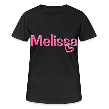 Melissa Name Balloon Police - T-shirt respirant Femme - noir - Devant - AI Model Female 172 light (172cm)
