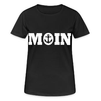 Moin - T-shirt respirant Femme - noir - Devant - AI Model Female 172 light (172cm)