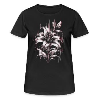 Gothic Lily – Dark Aesthetics, Distressed - Women's Breathable T-Shirt - black - Front - AI Model Female 172 light (172cm)