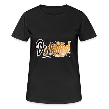 Dortmund - T-shirt respirant Femme - noir - Devant - AI Model Female 172 light (172cm)