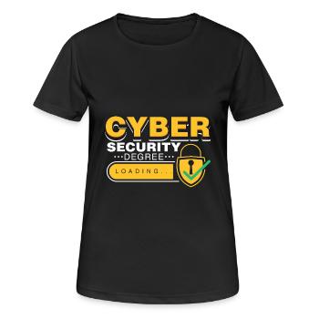 Cybersecurity Degree Computer Science Student Saying - Women's Breathable T-Shirt - black - Front - AI Model Female 172 light (172cm)