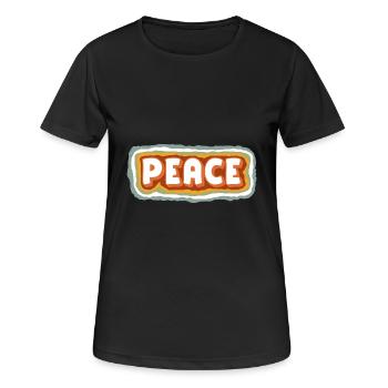 Peace - Frauen T-Shirt atmungsaktiv - Schwarz - Vorne - AI Model Female 172 light (172cm)