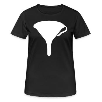 entonnoir - T-shirt respirant Femme - noir - Devant - AI Model Female 172 light (172cm)