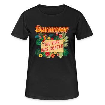 Funny Last Day Of School Bruh This Year Was Goated - Women's Breathable T-Shirt - black - Front - AI Model Female 172 light (172cm)