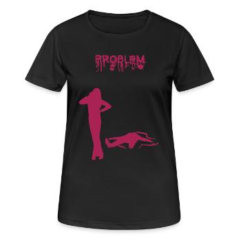 Problem Part1 - Women's Breathable T-Shirt - black - Front - AI Model Female 172 light (172cm)