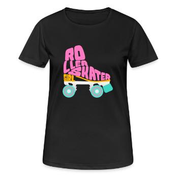Roller Roller Roller Roller Cadeau - T-shirt respirant Femme - noir - Devant - AI Model Female 172 light (172cm)
