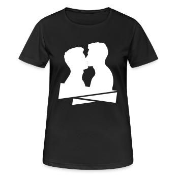 schwule Leidenschaft - Frauen T-Shirt atmungsaktiv - Schwarz - Vorne - AI Model Female 172 light (172cm)
