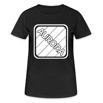Nom de la fille Aurora - T-shirt respirant Femme - noir - Devant - AI Model Female 172 light (172cm)