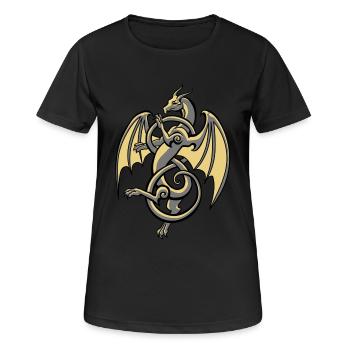 Celtic Dragon - T-shirt respirant Femme - noir - Devant - AI Model Female 172 light (172cm)