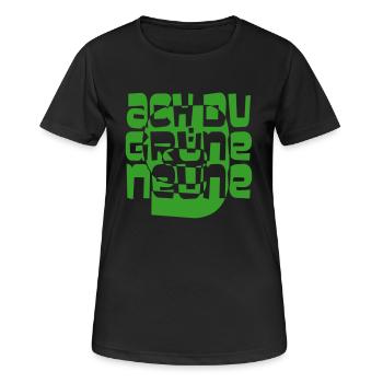 Ach du grüne Neune 1 - Frauen T-Shirt atmungsaktiv - Schwarz - Vorne - AI Model Female 172 light (172cm)