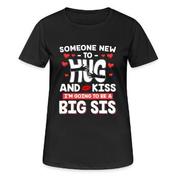 Embrassade Big Sis soeur - T-shirt respirant Femme - noir - Devant - AI Model Female 172 light (172cm)