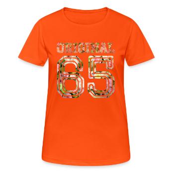 1965 - 65 years - Women's Breathable T-Shirt - neon orange - Front - AI Model Female 172 dark (172cm)