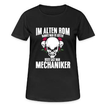 Mechaniker - Frauen T-Shirt atmungsaktiv - Schwarz - Vorne - AI Model Female 172 light (172cm)