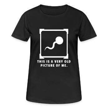 This is a very old picture of me Geschenk Lustig - Frauen T-Shirt atmungsaktiv - Schwarz - Vorne - AI Model Female 172 light (172cm)