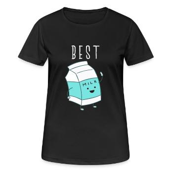 Meilleur ami cadeau partenaire Regardez meilleurs amis - T-shirt respirant Femme - noir - Devant - AI Model Female 172 light (172cm)