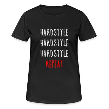 Hardstyle - Frauen T-Shirt atmungsaktiv - Schwarz - Vorne - AI Model Female 172 light (172cm)