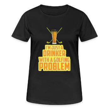 Golfing problem - Women's Breathable T-Shirt - black - Front - AI Model Female 172 light (172cm)