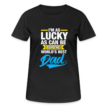 Bester Vater der Welt - Frauen T-Shirt atmungsaktiv - Schwarz - Vorne - AI Model Female 172 light (172cm)