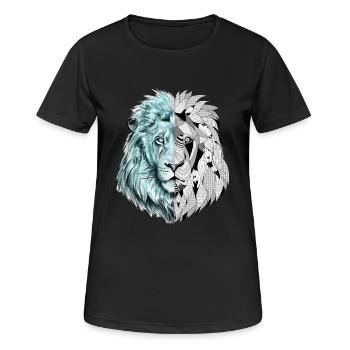 A beautiful lion with an interesting pattern - Women's Breathable T-Shirt - black - Front - AI Model Female 172 light (172cm)