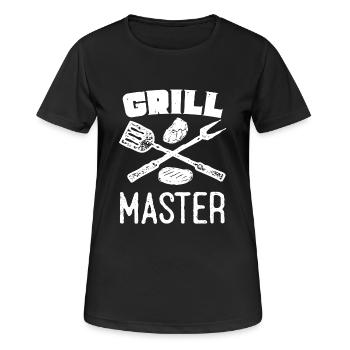 Grille barbecue BBQ - T-shirt respirant Femme - noir - Devant - AI Model Female 172 light (172cm)