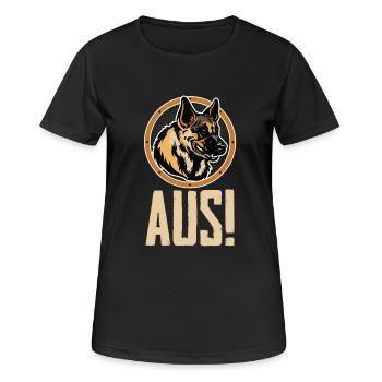 Chien de garde berger allemand - T-shirt respirant Femme - noir - Devant - AI Model Female 172 light (172cm)