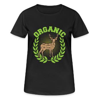 Bio-Jagd - Frauen T-Shirt atmungsaktiv - Schwarz - Vorne - AI Model Female 172 light (172cm)