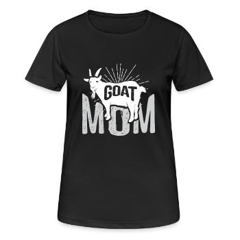Goat Mom Farmer Goat Lover T Shirt Gift - Frauen T-Shirt atmungsaktiv - Schwarz - Vorne - AI Model Female 172 light (172cm)