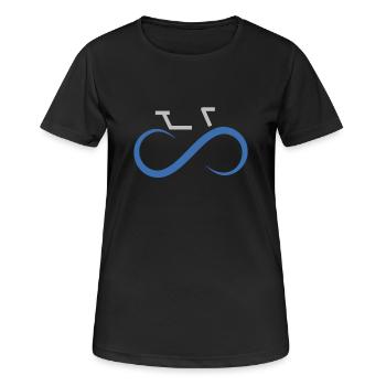 Road Bike Bicycle Infinity Bike Biking - Women's Breathable T-Shirt - black - Front - AI Model Female 172 light (172cm)