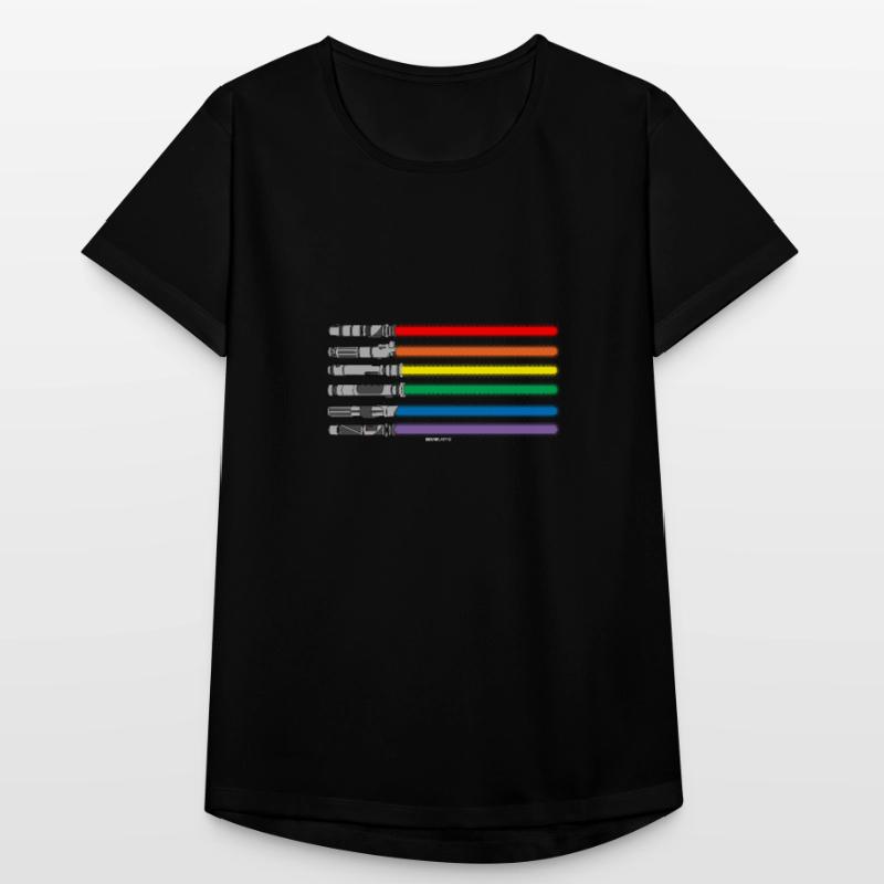 Cadeau de bannière LGBT PRIDE épée laser T-shirt respirant Femme