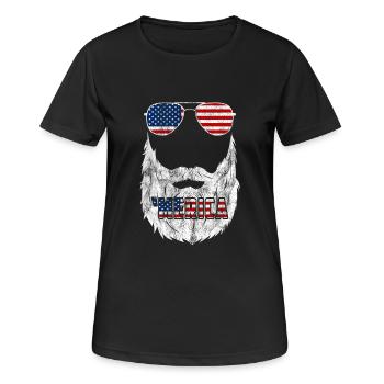 Independence Day 4th July shirt Geschenk Amerika - Frauen T-Shirt atmungsaktiv - Schwarz - Vorne - AI Model Female 172 light (172cm)