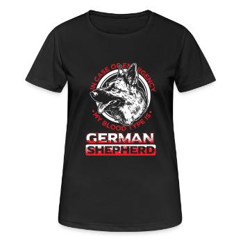 berger allemand - T-shirt respirant Femme - noir - Devant - AI Model Female 172 light (172cm)