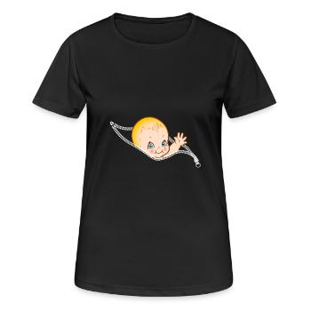 Pregnant Shirt Gift Tshirt Be Mum - Women's Breathable T-Shirt - black - Front - AI Model Female 172 light (172cm)