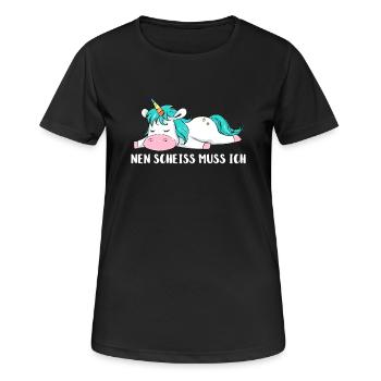 No shit, I have to unicorn shirt - Women's Breathable T-Shirt - black - Front - AI Model Female 172 light (172cm)
