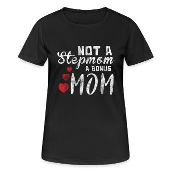 Stepmom Geschenk Stiefmutter Shirt Ziehmutter - Frauen T-Shirt atmungsaktiv - Schwarz - Vorne - AI Model Female 172 light (172cm)