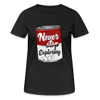 Dose Vintage - Frauen T-Shirt atmungsaktiv - Schwarz - Vorne - AI Model Female 172 light (172cm)